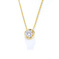 14K Gold Plated Cute Cubic Zirconia Simulated Solitaire Diamond Necklace Crystal CZ Dainty Choker Necklaces