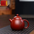 200ml Yixing Purple Clay Tea Pot Full Handmade Lotus Seed Pot Dragon Egg Teapot