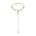 Kelebek Kolye Women Jewelry Trendy Long Double Layer Choker Diamond Charm Jewelry Necklace Butterfly