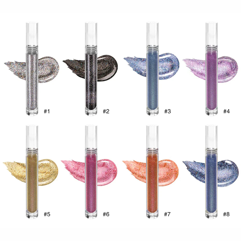 Wholesale Luxury Customize Glitter Lip Gloss Custom Private Label Vegan Waterproof  Glossy Shimmer Lipgloss