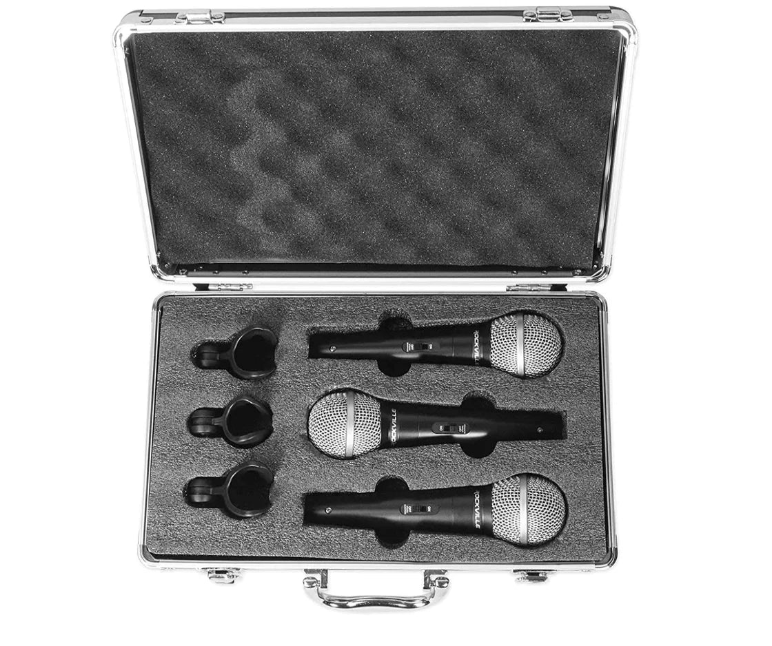 Aluminum Locking Wireless Microphone Case with  Customizable Foam