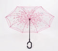 Transparent Double Layer Inverted Umbrella Car Waterproof Straight Umbrella C Type Outdoor Handle Reverse Umbrella