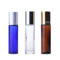 Transparent Amber Blue Essential Oil Roll on Cosmetic Packaging 10ml 1oz Eye Cream Glass Roller Perfume Bottle