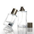 Customized logo Empty Flat square Glass Perfume Bottle Fragrance Perfume Bottles with Pump Sprayer Top