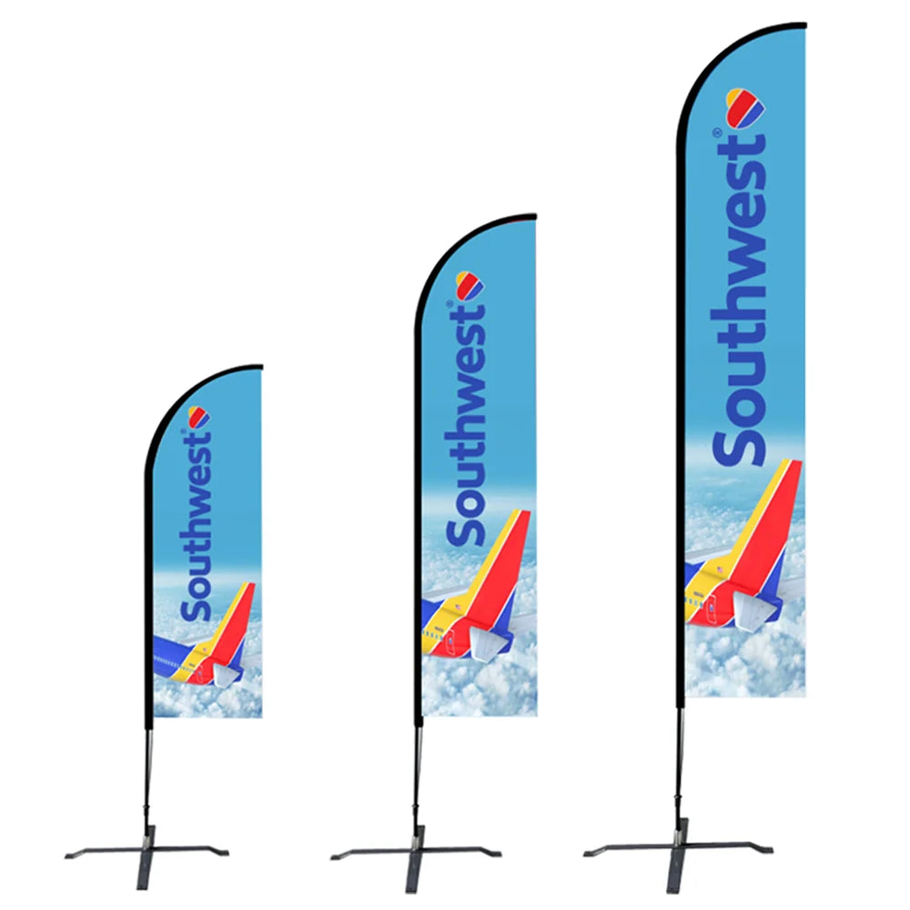 Hot Selling Outdoor Advertising Beach Flags Commercial Feather Flag Banners Event Usage Scenes