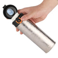 480ml Titanium Double Wall Insuated Water Bottle Leakproof Press Button Sports Bottle for Outdoor Camping Hiking Climbing