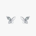 Ailmay Real 925 Sterling Silver Cute Butterfly Stud Earrings Exquisite Stackable Star Stud Earrings for Women Fashion Jewelry Va