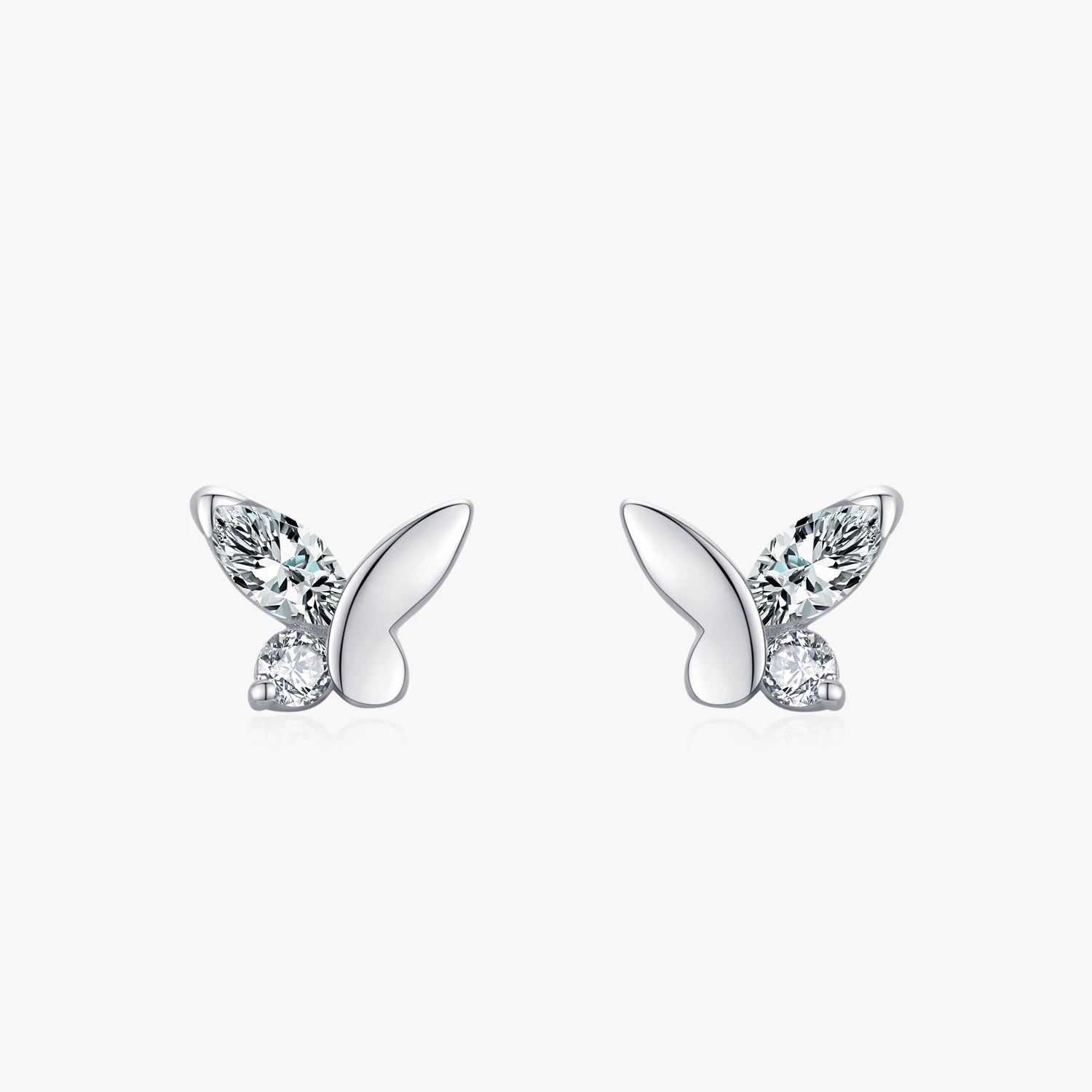 Ailmay Real 925 Sterling Silver Cute Butterfly Stud Earrings Exquisite Stackable Star Stud Earrings for Women Fashion Jewelry Va