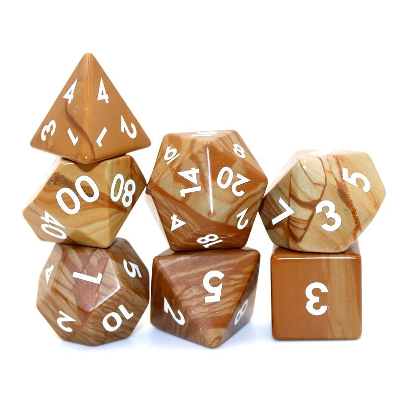 Customizable Polyhedral RPG Dice Set DND Gemstone Dice Custom Colors Board Game Accessories Custom Packing 3-5 Days Delivery