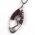 DIY Natural Amethyst Reiki Chakra Tree of Life Chakra Crystal Wire Wrapped Healing Crystal Pendant Necklace Crystal Jewelry