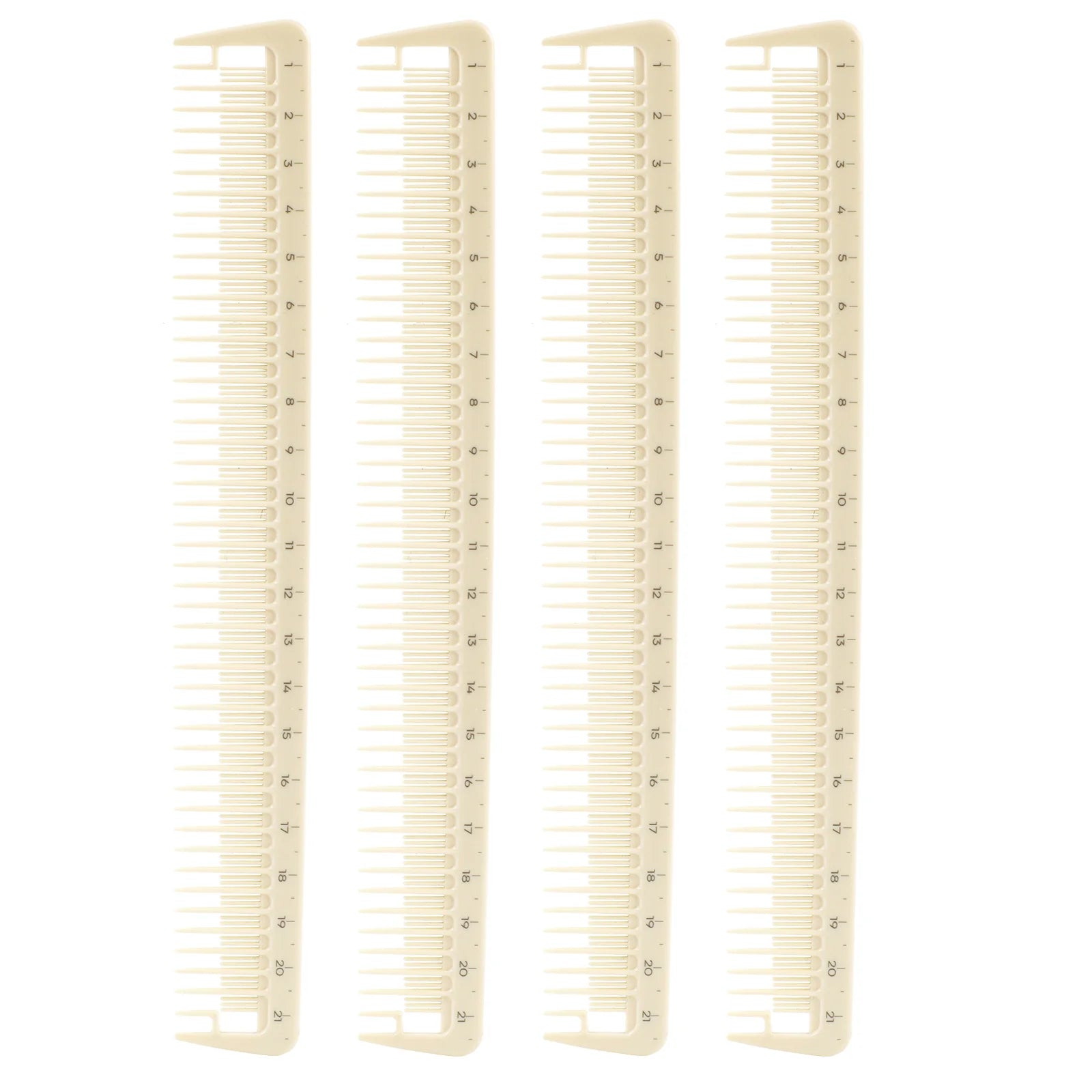 Anti Static Heat Resistant Hairdressing Hair Salon Measuring Cutting Carbon Barber Combs With Ruler Measurements BM50