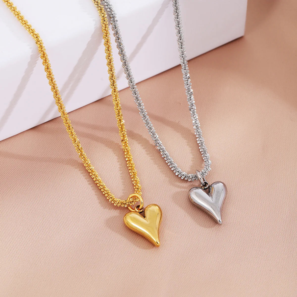 BASQUESUN Factory Wholesale  European and American New Stainless Steel love Couple Personality Temperament Ins Style Necklace