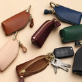 Leather Zipper Car Key Case with Metal PU Plastic Silver Materials Personalized Wholesale Pocket Keychain Holder Pouch
