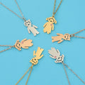 New Hot European Style Simple Cute Lover's Gift Stainless Steel Jewelry Men Women Boy Girl Couple Chain Fashion Pendant Necklace