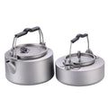 Camping 0.6/1L Titanium Kettle Outdoor Tea Coffee Kettle Tableware Pot Equipment Supplies Tourist Dishes Hiking Cooking