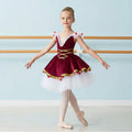 Red Peach Romantic Ballet Tutu Dress Yellow Fairy Dall Adult Professional Competition Girl Ballet Long Dress Skirt