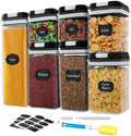 Best Sell 7pcs Kitchen Sealed Jar with Lid Plastic Vacuum Moisture Proof Fresh-Keeping Food Container Storage Tank