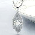 Wholesale Silver Jewelry Sun Coin Pendant With Zircon Stone 925 Sterling Silver Sun Shape Pendants Fashion Jewelry Pendants