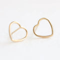 Trendy 14K Gold Filled Heart Shape Earrings Minimalism Jewelry Gold Filled Stud Earring for Women