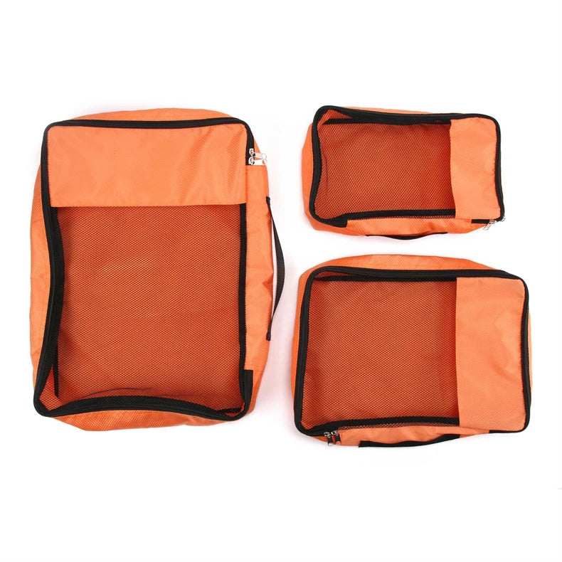 Travel Organizer Bags Underwear Storage Cubes Compression Packing Cube Oxford Fabric Zipper Portable Lightweight Suitcase