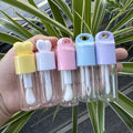 Aesthetic Lipstick Keychain Set Mini Waterdrop Tubes with Mirror& Charm for Purse/Bag
