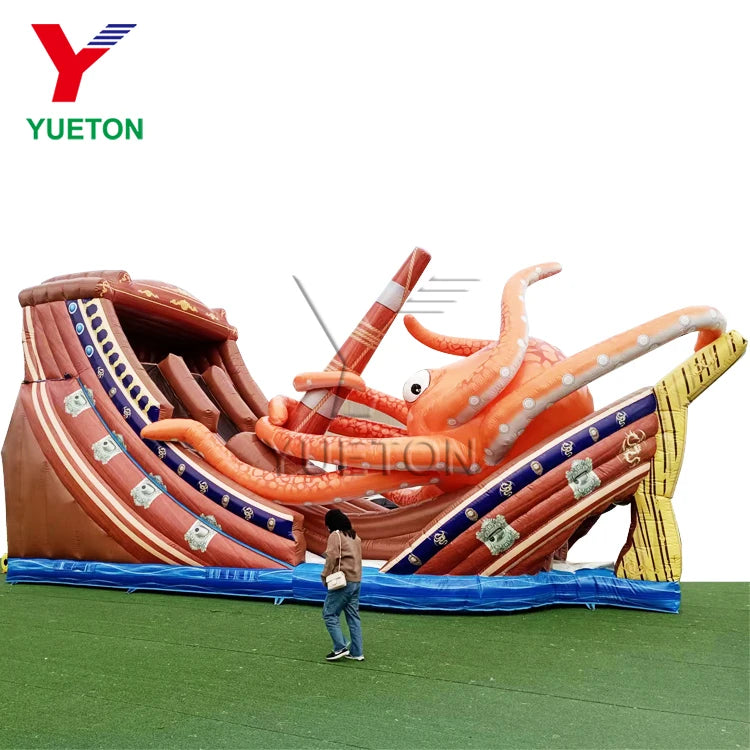 High Quality Inflatable Slide Attractions Playground Inflatable Pirate Ship Slides Game for Children