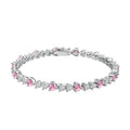 Cz Cubic Zirconia Stone Trendy Jewelry Heart Shape Party Wedding Diamond Bracelet Women Men Hiphop Tennis Bracelets Bangles