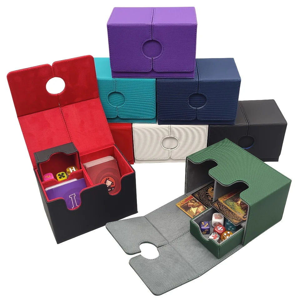MIO Custom PU Leather Board Game Deck Box with 160+ Premium Cards Card Holder for TCG & for MTG Players