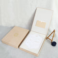 Fancy Velvet Hardcover Box Wedding Invitation Gold Foil LOGO Wedding Invite and RSVP Envelope