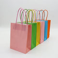 Various Colors of Spot Shopping Cooking Kraft Paper Handbags Environmentally Friendly Recyclable Packaging Paper Bags