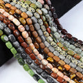 Wholesale 10x14mm Tiger Eye Jasper Agate Beads Crystal Natural Nugget Tube Gemstone Stone Beads for Jewelry Making