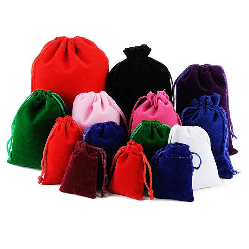 Good Quality Custom Logo Velvet Bag Jewelry Bracelet Necklace Package Bag