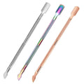 Durable Stainless Steel  Double Ended  Nail Cuticle Manicure Cleaner Tools Fingernails Cuticle Pusher Trimmer Remover