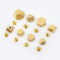 Meetee G8-1 Gold Combination Arc Face Screws Brass Bucket Nails DIY Hardware Accessories Bag Foot Nails Rivets