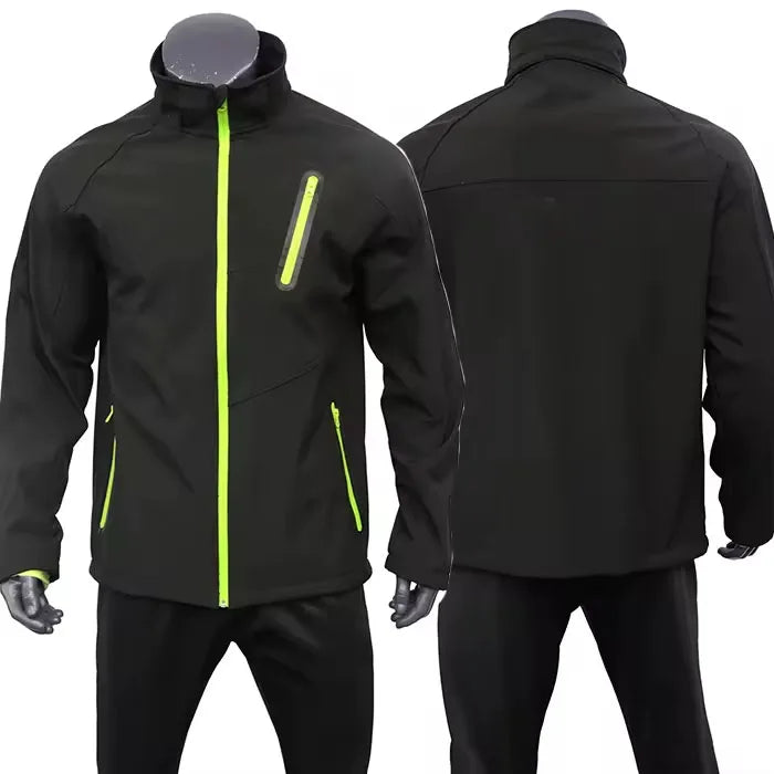 Men's Sporty Training Tracksuit Custom 100% Polyester Football Sportswear Full Zipper Jacket Wth Zipper Pockets