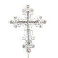 Wholesale Fashion Silver Christian Cross Crystal Rhinestone Cake Topper for Wedding Religious Baptism Birthday Party Cake Decor