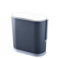 2-in-1 Slim Open Top Plastic Bathroom Trash Can with Toilet Brush Waste Bin Toilet Brush Holder
