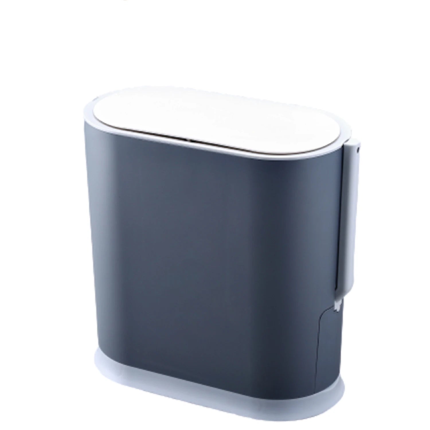 2-in-1 Slim Open Top Plastic Bathroom Trash Can with Toilet Brush Waste Bin Toilet Brush Holder