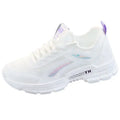 Women's Solid Color Fashion Trendy Casual Shoes Mesh Breathable Ladies' Sneakers Lightweight Thick Bottom Women's Running Shoes
