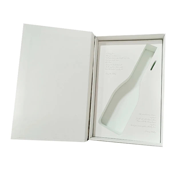 Custom Printed White Cardboard Rigid Box Small Gift Book Shape Sponge Magnetic Lid Low MOQ 1pc Packaging for Bottles Embossing