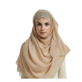 Custom logo Jersey Hijab Lightweight Soft Muslim Head Scarf Long Wrap Scarf for Women