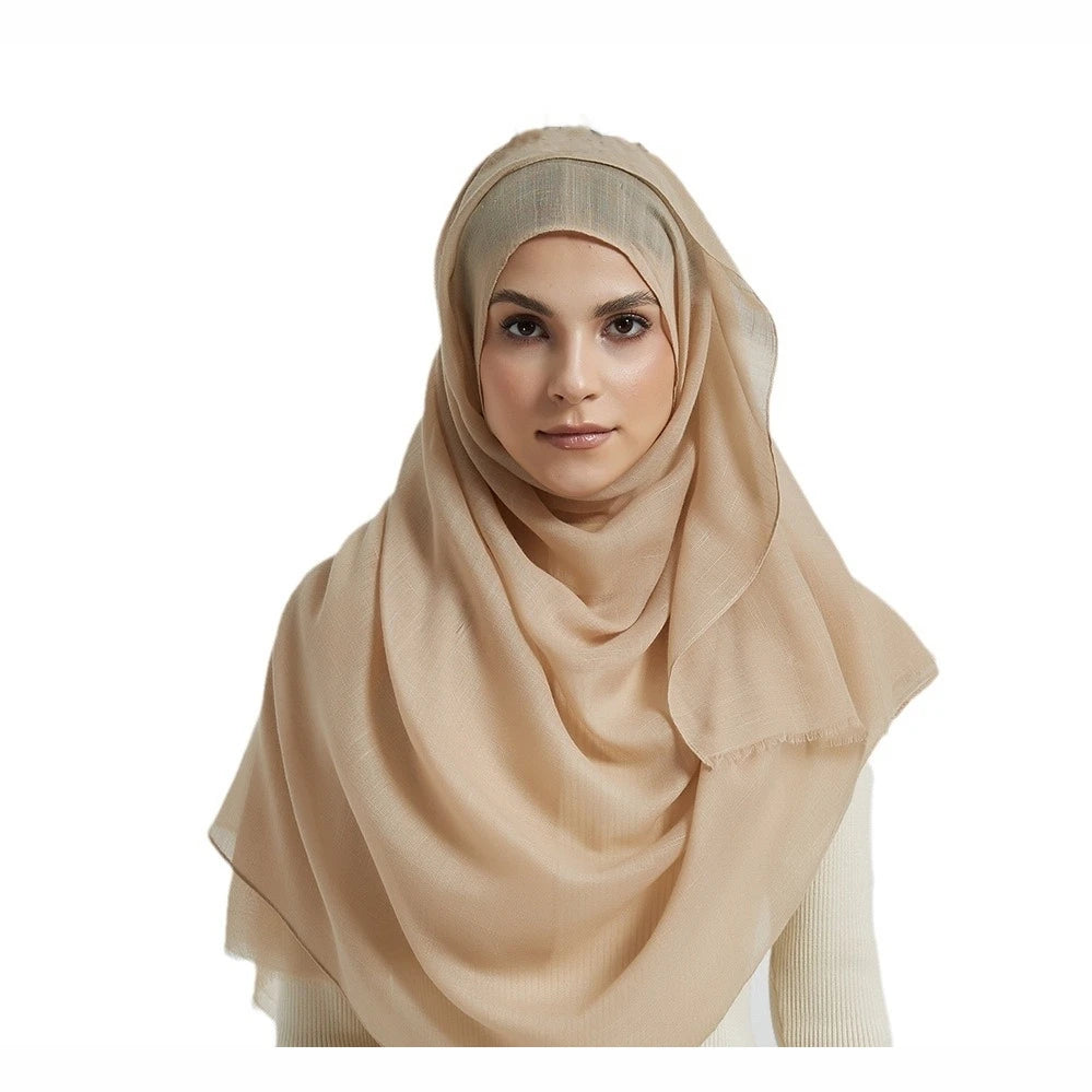 Custom logo Jersey Hijab Lightweight Soft Muslim Head Scarf Long Wrap Scarf for Women