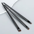 Custom 3pcs/set Angular Angled Eyebrow Makeup Brush Thin Tip Flat Eyebrow Brush with Synthetic Hair for Eyeliner Eye Application