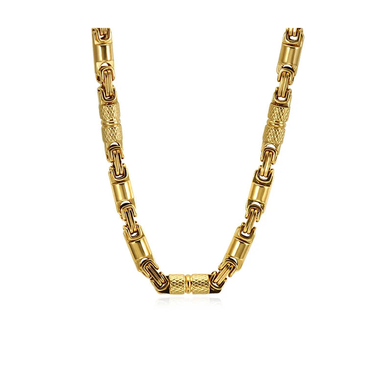 2021 New Hot Selling Byzantine Style Multi-layer Color Stainless Steel Hiphop Hop Necklace for Man