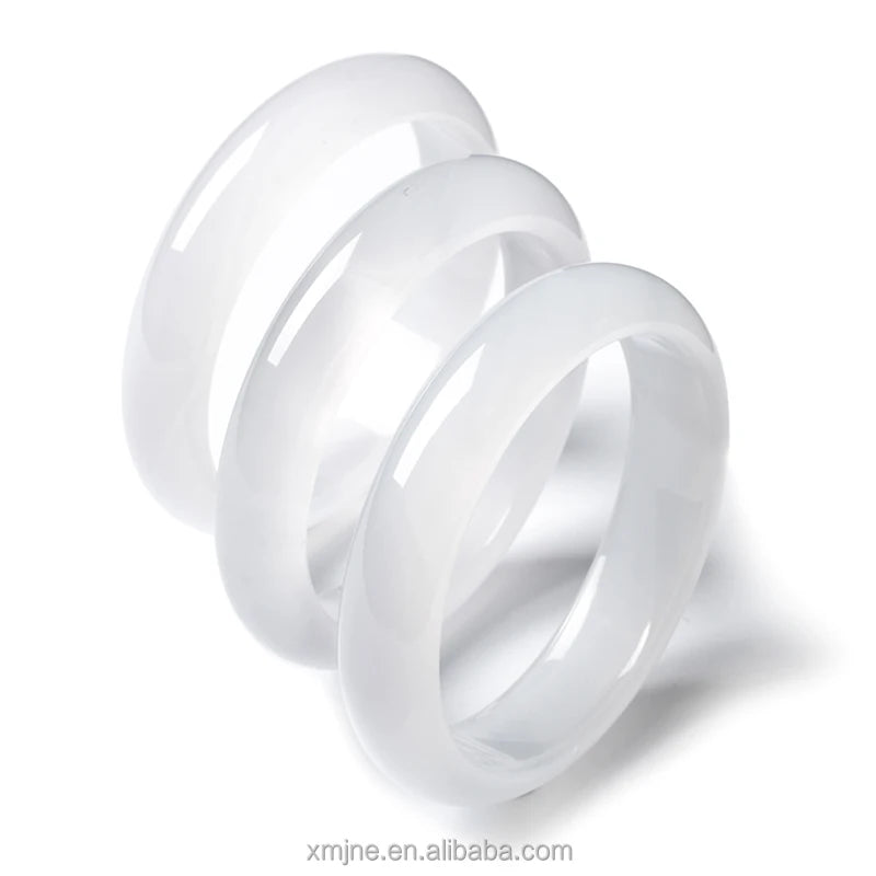 Big Size 67-70mm  Ice White Agate Bracelet Female Fashion Chalcedony Bracelet Small Exquisite Girl Bracelet