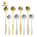 Luxury Stainless Steel Mini Bar Tea Stirrer Coffee Cupping Spoons Long Handle Mixing Metal Spoons for Coffee