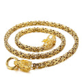 New Fashion Design Stainless Steel Gold Knot Chain Dragon Necklace Byzantine Men Punk Jewelry Accessories