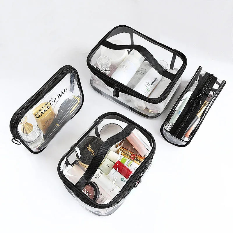 Waterproof Transparent PVC Bath Women Case Travel Zipper Makeup Bag Beauty Wash Organizer Toiletry Storage Cosmetic Bag