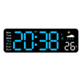 Creative Multifunctional Quartz Wall Clock for Living Room New 6656 Cross-Border Single Face Alarm Clock Temperature Weather