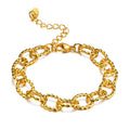 Wholesale Stainless Steel Rope O Chain Bracelet Twisted 18k Gold Plated Bracelets